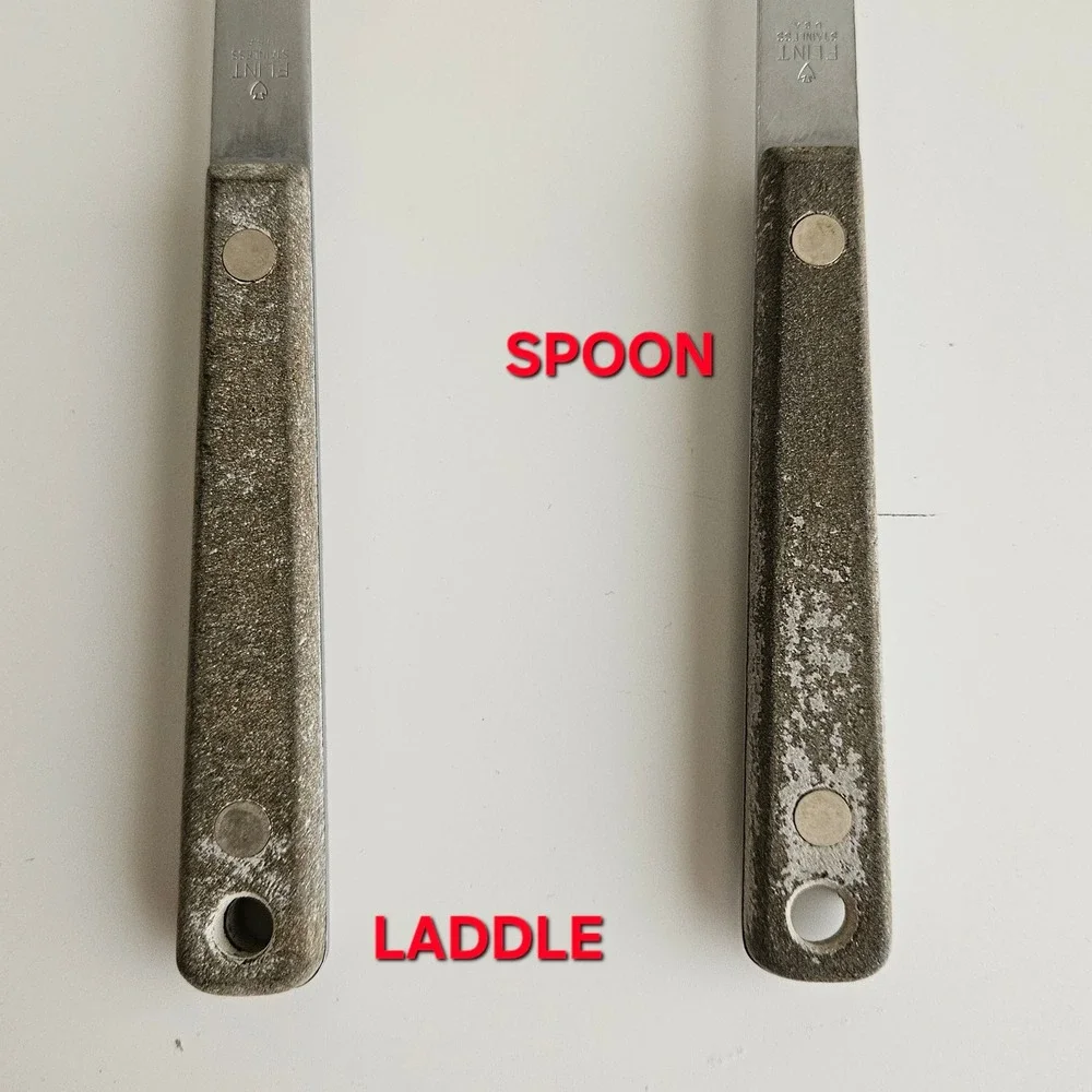 Ekco Flint Arrowhead Vintage Stainless Steel Kitchen Utensil Set 3pc USA FLAWS‎